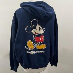 VTG 90's 1928 Mickey Mouse Fleece Hoodie Full Zip Unisex XL